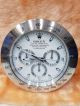 New Replica Rolex Daytona Black Wall Clock Silver Arabic Face (3)_th.jpg